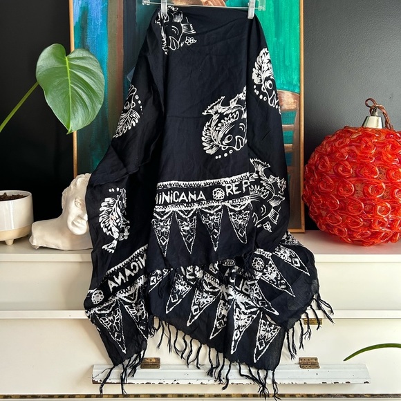 Black and White Women's Swim Sarong - Picture 9 of 15